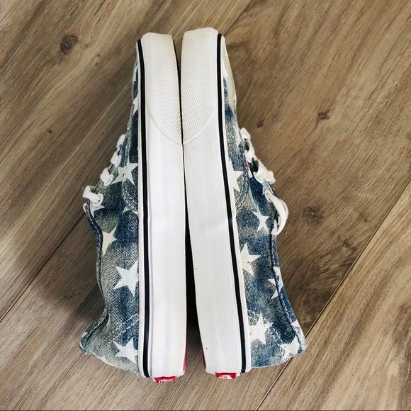 Vans Acid Denim Washed Stars Blue USA Shoes RARE - Picture 11 of 13